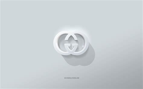 Download Wallpapers Gucci Logo White Background Gucci 3d Logo 3d Art