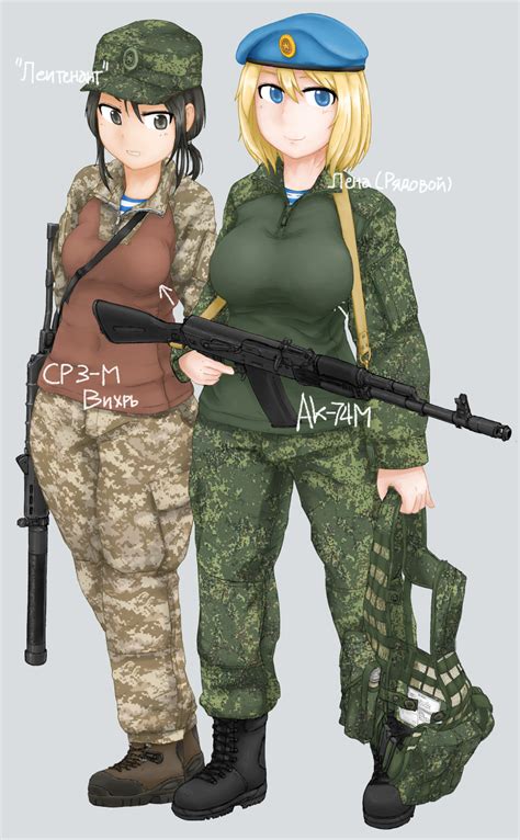 Safebooru 2girls Ak 74 Ak 74m Assault Rifle Beret Black Eyes Black Hair Blonde Hair Blue Eyes