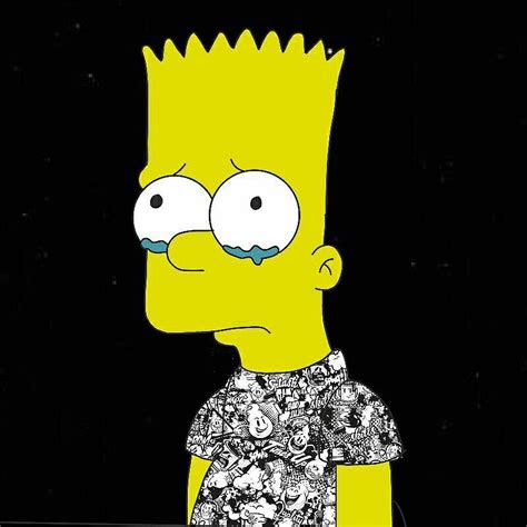 Download Sad Bart Simpsons With Teary Eyes Wallpaper