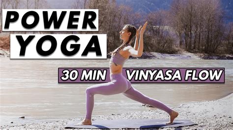30 min power vinyasa yoga flow energizing full body practice intermediate level youtube