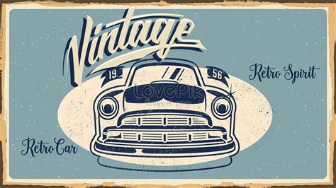 Retro Vintage Car Posters Illustration Imagepicture Free Download