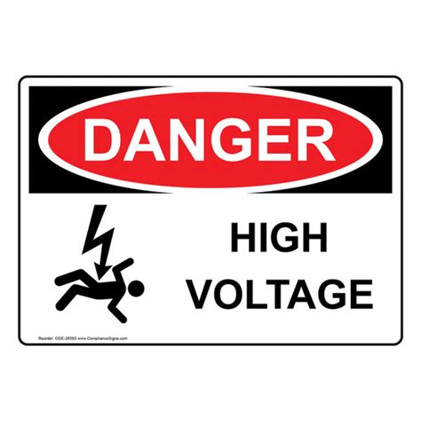 Danger Sign High Voltage Osha