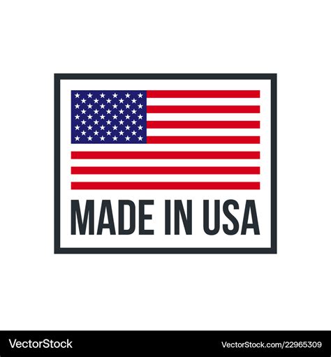 Made In Usa Premium Quality American Flag Icon Vector Image