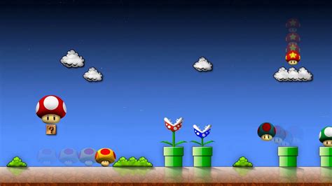 Free Download Nintendo Super Mario Bros Retro Games 1920x1080 Wallpaper