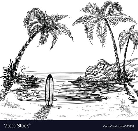 While computerization has been a catalyst for change across many fields in design, no other design field has experienced such drastic reinvention as has landscape architecture. Seascape drawing Royalty Free Vector Image - VectorStock