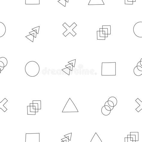 Geometric Seamless Pattern Modern Abstract Background With Line Art