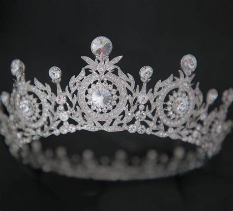 Full Bridal Crown Crystal Wedding Tiara Swarovski Crystal Etsy