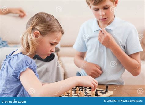 Children Playing Chess Royalty Free Stock Image