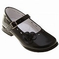 SALE Toddler Girls Black Patent Leather Mary Jane Shoes Leather Flower ...
