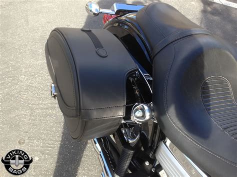 Harley Dyna Wide Glide Motorcycle Saddlebags Armor Leather