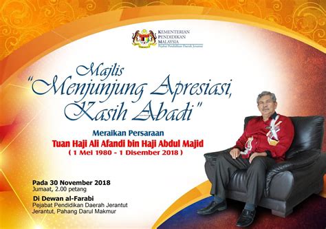 Majlis diteruskan lagi dengan mempersilakan. MOshims: Kad Jemputan Persaraan Pengetua