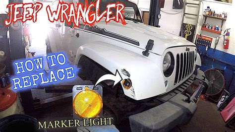 Jeep Wrangler Front Fender Side Marker Light Replacement Youtube