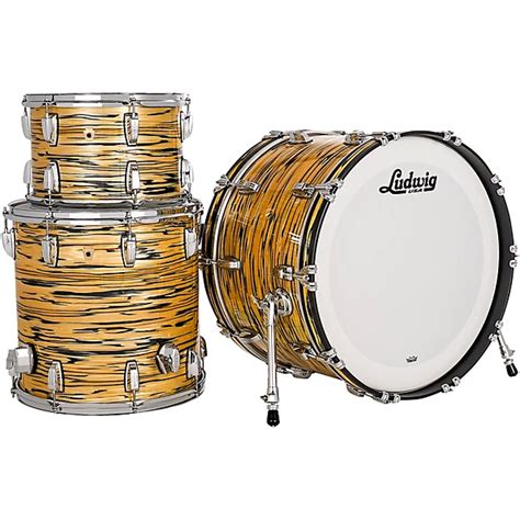 Ludwig Legacy Maple 3 Piece Fab Shell Pack With 22 In Bass Drum Lemon