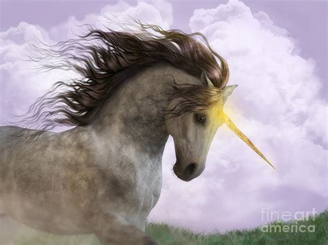 Unicorn With Magic Horn Digital Art By Elle Arden Walby Pixels