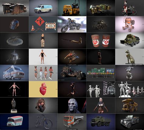 pbr game 3d models bundle 1 january 2023 cger资源网