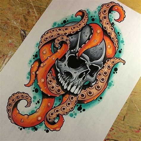 Pin By Danny Hernandez On Ink In Yo Skin Octopus Tattoo Design