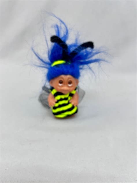 Vintage Troll Doll Blue Hair Fly Troll Etsy