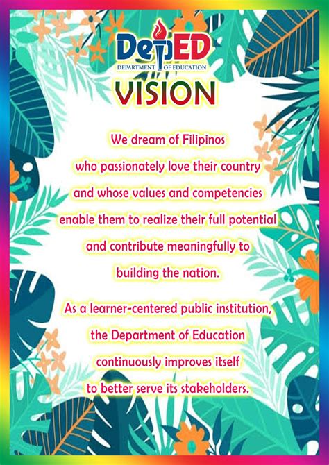 Deped Vision Design 1 Classroom Rules Poster School Posters
