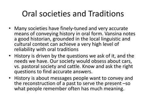 Ppt Oral Traditions In History Powerpoint Presentation Free Download Id 6529760