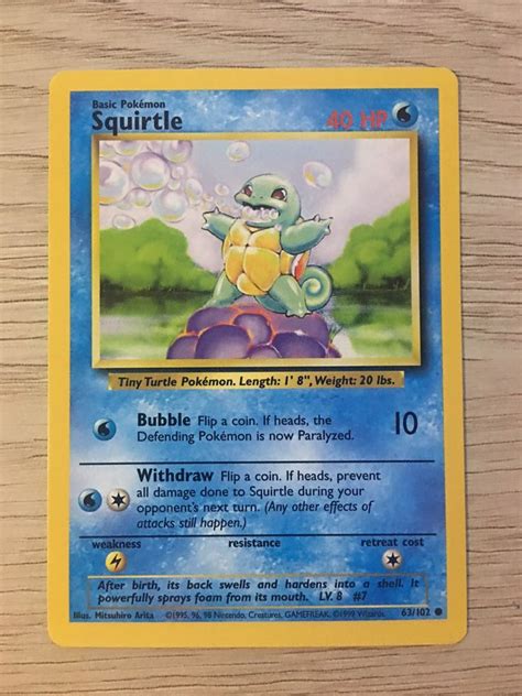 Pokemon Cards 1995 Squirtle On Mercari Pokemon Pokemon Cards Squirtle