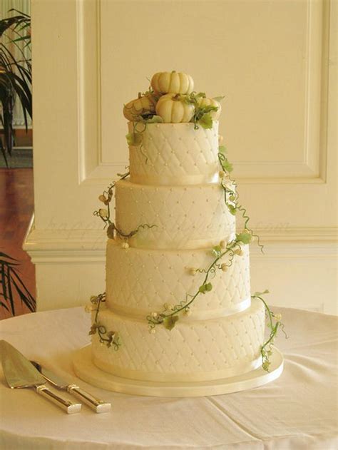White Pumpkin Fall Wedding Cake Decorated Cake By Renee Cakesdecor
