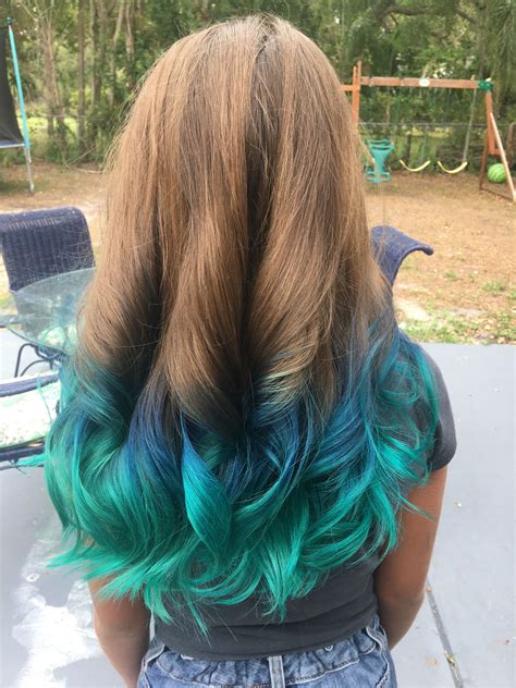 Ombré Dark To Light Blue Mermaid Hair With Images