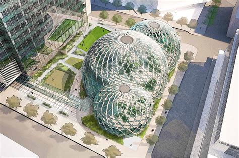 Amazon Unveils Glass Dome Hq News Building