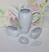Pretty Vintage Spal Porcelanas White and Silver Teapot Sugar | Etsy