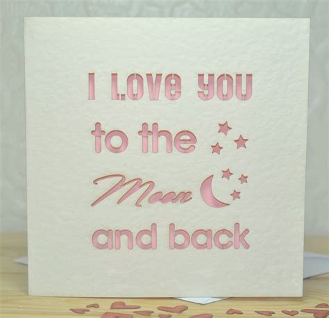 I love you so much episode 8. 'i Love You To The Moon And Back' Laser Cut Card By Sweet ...