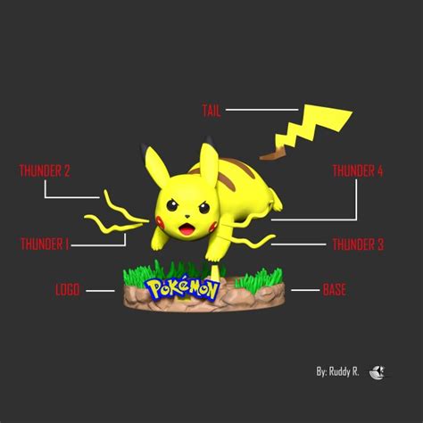 Pikachu 3d Print Model In Sculpture 3dexport