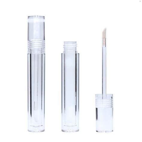 Empty 78ml Lipgloss Tubes Round Transparent Crystal Lip Gloss Tubes
