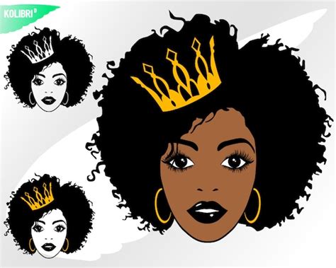 Afro Woman Svg For Cricut Curly Hair Svg Black Woman For Silhouette