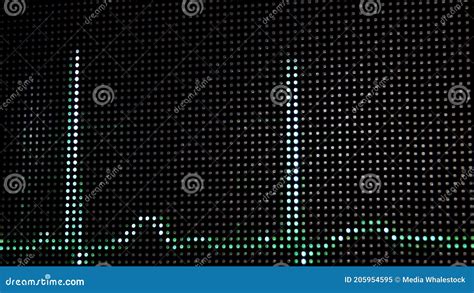 Green Heart Pulse Graphic Line On Black Background Media Healthcare Medical Concept EKG