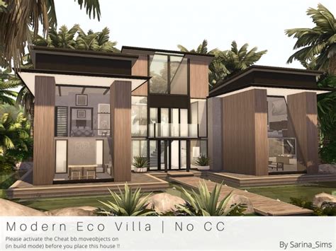 Modern Eco Villa No Cc By Sarinasims At Tsr Sims 4 Updates