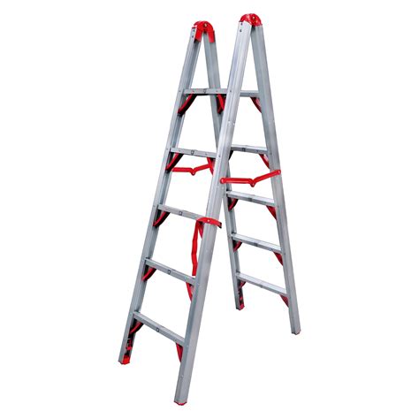 6 Ft Aluminum Twin Aluminum Folding Ladder Step Ladder