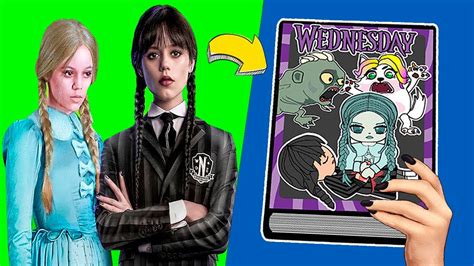 Haz Un Libro De Wednesday Addams Diy Merlina Miércoles Addams Youtube