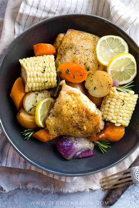 An easy chicken breast recipe with oodles of sauce. Slow Cooker Chicken Thighs with Vegetables - Jessica Gavin | Recipe | Slow cooker chicken, Slow ...