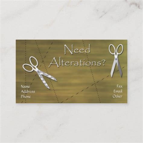 Alterations Business Card Uk