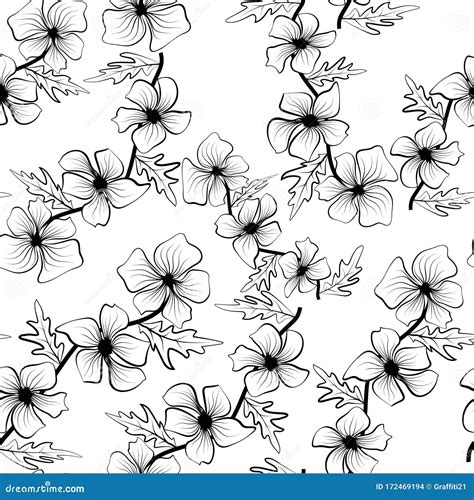 Modern Black Outlines Of Flowers Great Design For Any Purposes Floral
