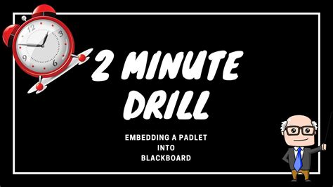 2 Minute Drill Embedding A Padlet Into Blackboard Youtube