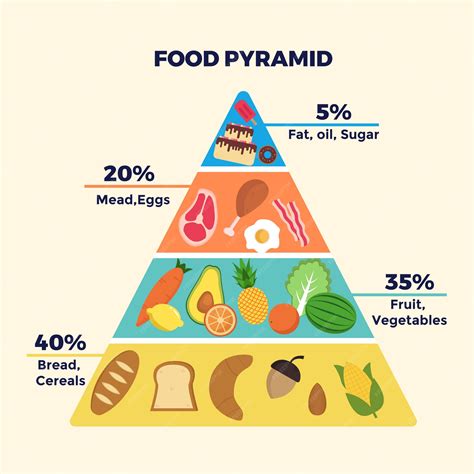 Free Vector Food Pyramid Template Theme