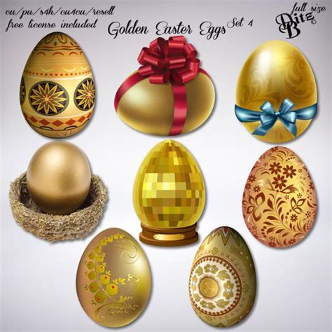 Golden Easter Eggs Set 4 Golden Egg Easter Easter Eggs Easter