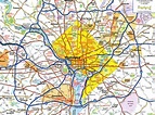 Large detailed roads and highways map of Washington D.C. area | Vidiani ...