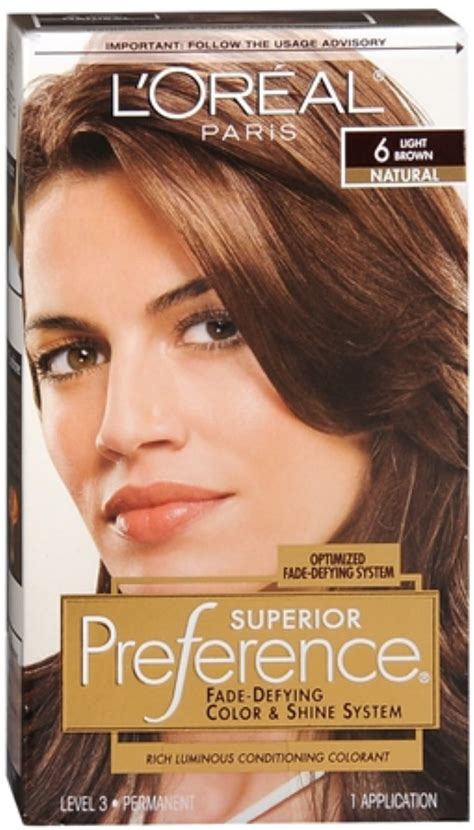 L Oreal Superior Preference Permanent Hair Color 6 Light Brown Natural 1 Ea Walmart Business