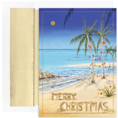 Maybe you would like to learn more about one of these? Christmas Beach Christmas Card, $14.40 (http://www.mycards4less.com/tropical-beach-christmas ...