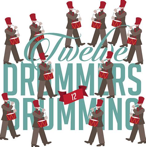 10 Cartoon Of 12 Drummers Drumming Stock Illustrations Royalty Free