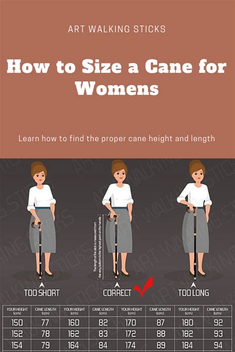 Walking Cane Height Chart