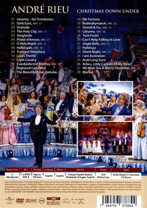 André Rieu Christmas Down Under Live From Sydney Dvd Jpc