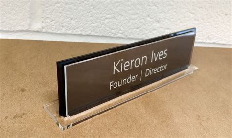 Executive Personalised Desk Name Plate Custom Engraved Sign Etsy Uk