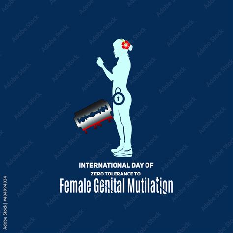 Vetor De Zero Tolerance For Female Genital Mutilation Stop Female